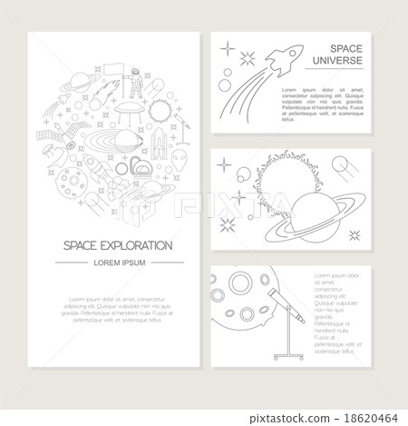 Space, universe graphic design. Banners, flyer 18620464