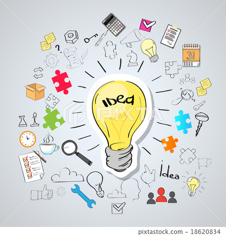 Light Bulb Idea Creative Concept Doodle 18620834
