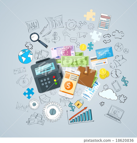 Payment Options Set Phone Money Credit Cars Wallet Payment Options Set Phone Money Credit Cars Wallet 18620836