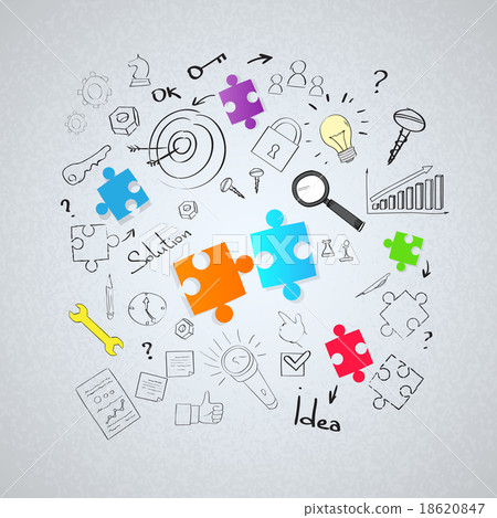 Puzzle Piece Concept Doodle Hand Draw Sketch Puzzle Piece Concept Doodle Hand Draw Sketch 18620847
