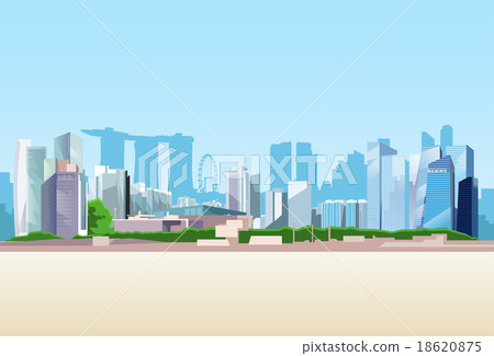 Singapore City View Skyscraper Background Skyline 18620875