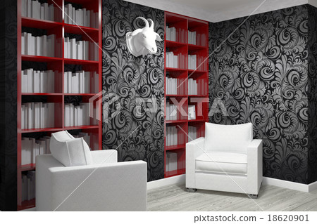 Studying room with two armchairs 18620901