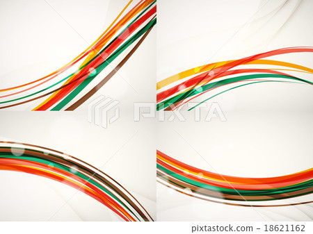 Set of abstract backgrounds. Curve wave lines with Set of abstract backgrounds. Curve wave lines with 18621162
