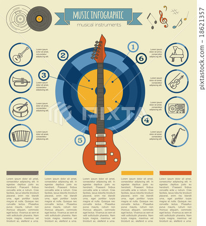 Musical instruments graphic template. Infographic Musical instruments graphic template. Infographic 18621357