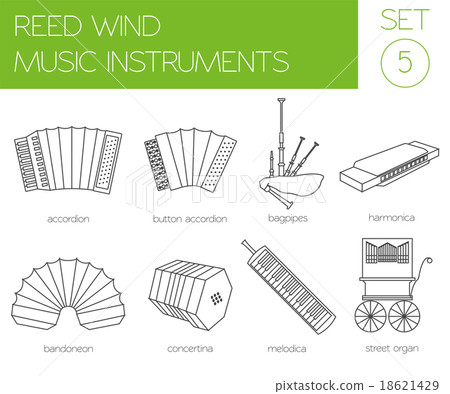Instruments Reed Png Musical instruments graphic template. Reed wind. - Stock Illustration ...