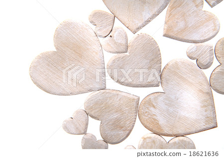 wooden hearts isolated wooden hearts isolated 18621636