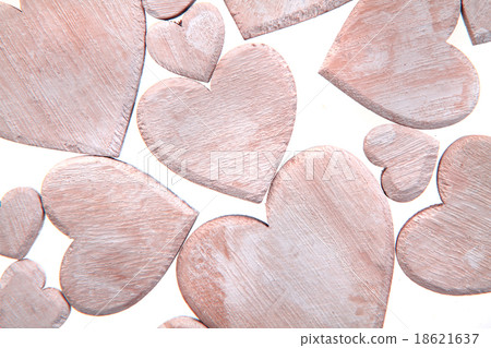 wooden hearts isolated wooden hearts isolated 18621637