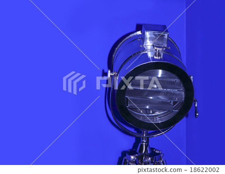 Chrome stage light on blue background. 18622002