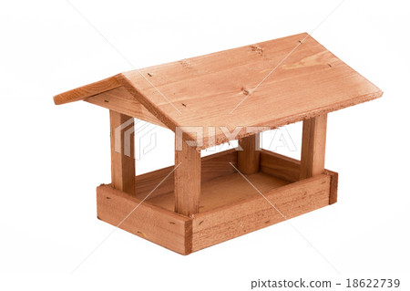 simple bird feeder isolated on white 18622739