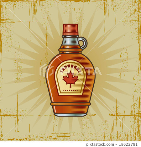 Retro Maple Syrup Bottle 18622781