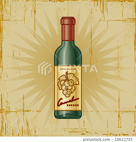 Retro Wine Bottle Retro Wine Bottle 18622785