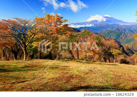 從富士山的Tanzawa·Nabe山景山景 18624329