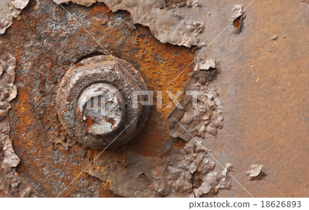 Rusty nut closeup 18626893
