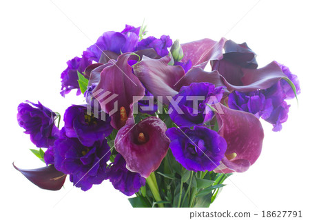 Calla lilly and eustoma flowers 18627791