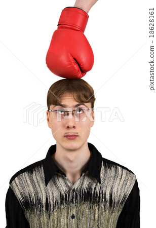 Man and boxing-glove Man and boxing-glove 18628161