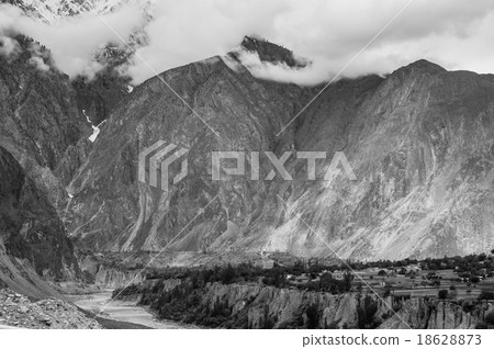 mountain peaks through the clouds mountain peaks through the clouds 18628873