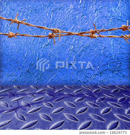 Shiny blue leaf  foil and The damage metal 18629773