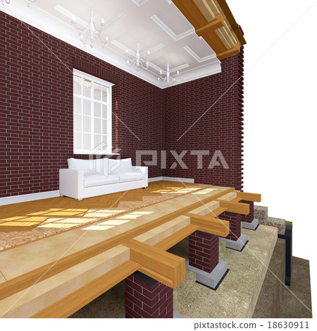 Cross section of brick house 18630911