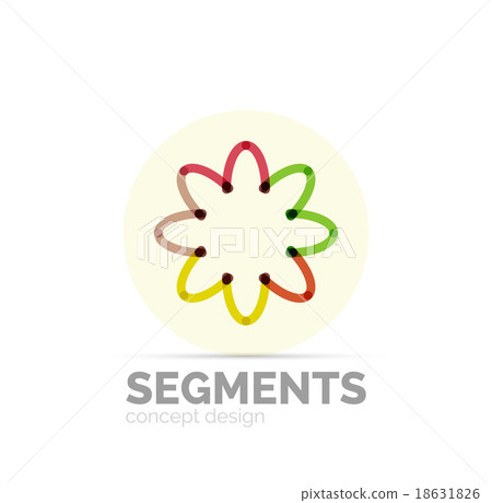 Abstract geometric linear hipster floral icon Abstract geometric linear hipster floral icon 18631826
