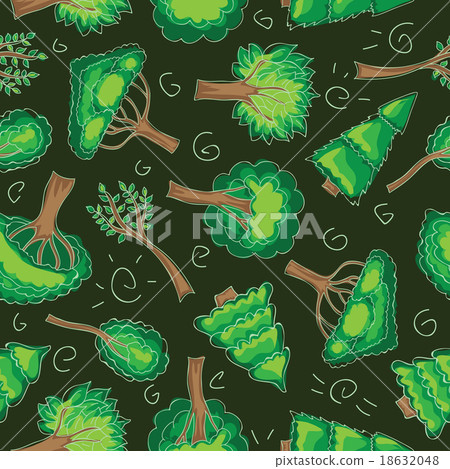 Forest trees Seamless vector patten Forest trees Seamless vector patten 18632048