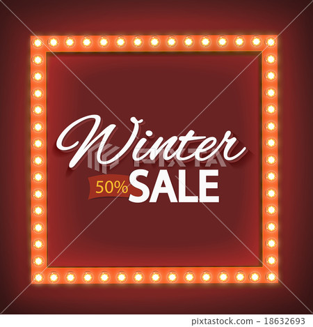 Winter sale with red lights Winter sale with red lights 18632693