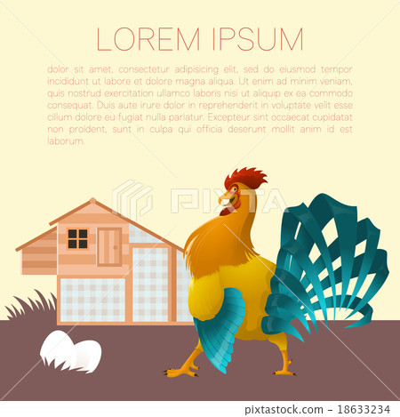 Henhouse banner with rooster 18633234