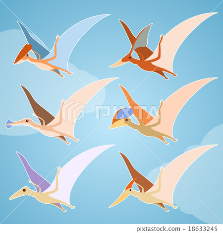 Set of pterosaurs 18633245