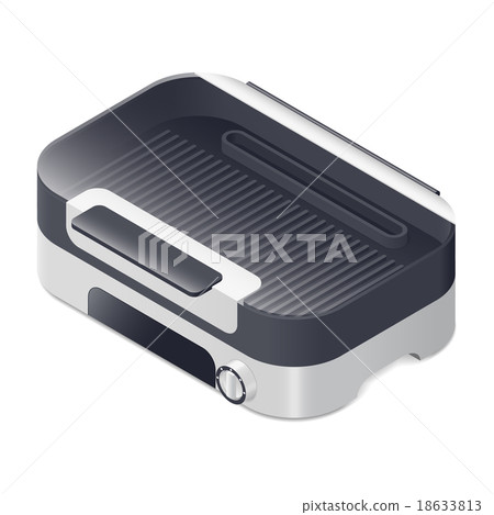 Electrical grill detailed isometric icon 18633813