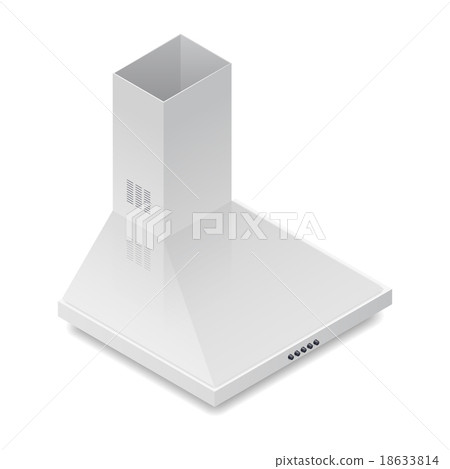 Extractor hood detailed isometric icon Extractor hood detailed isometric icon 18633814