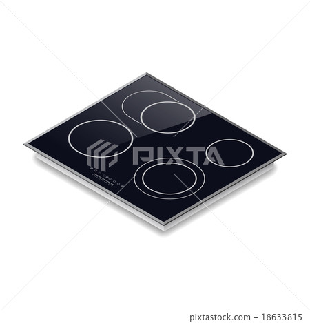 Electric stove isometric detailed icon 18633815