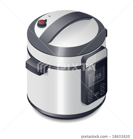 Pressure cooker detailed isometric icon Pressure cooker detailed isometric icon 18633820