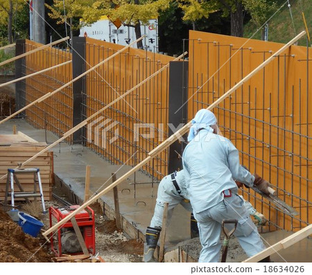 Retaining walls are necessary for building residential land of sloping lands 18634026
