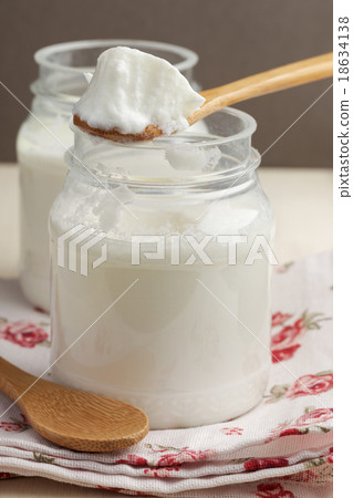 Two jars of yogurt Two jars of yogurt 18634138