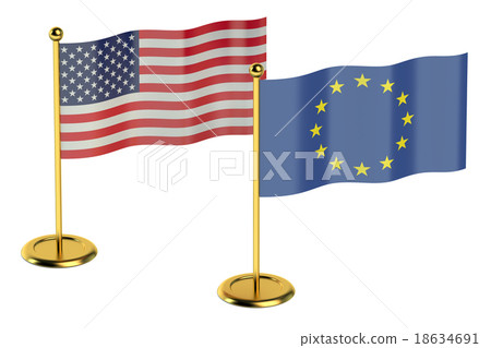meeting USA with EU concept 18634691