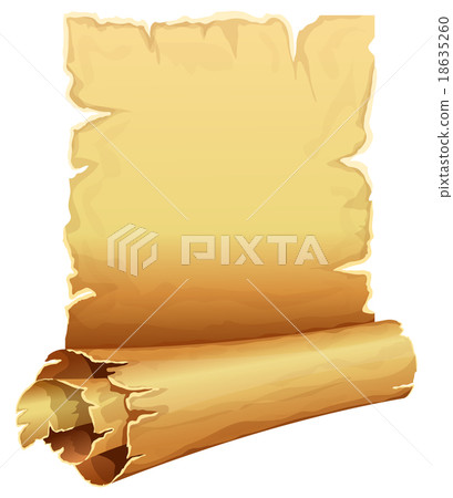 Big golden scroll of parchment  18635260
