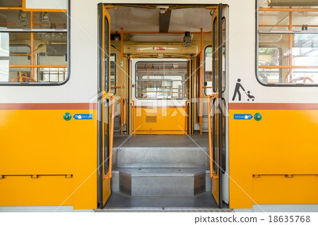 Tram in garage Tram in garage 18635768