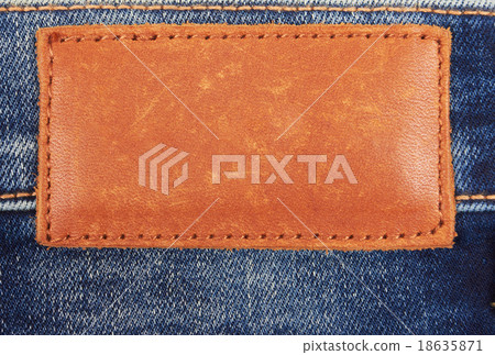 Blank leather jeans label 18635871