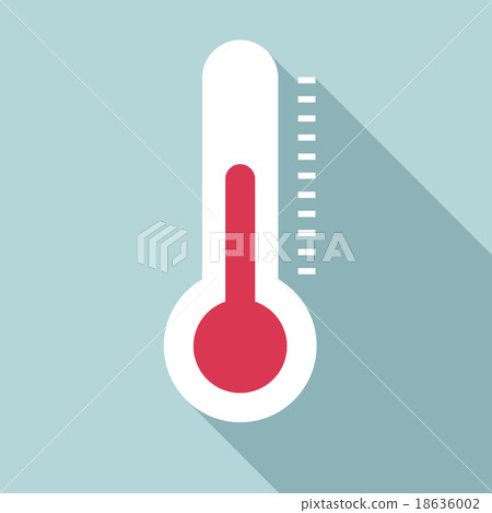 Thermometer flat design icon Thermometer flat design icon 18636002