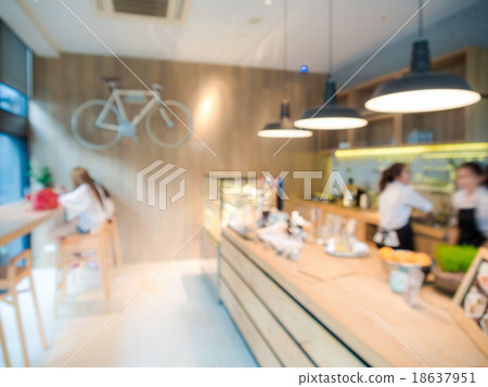 Coffee shop blur background with bokeh image. Coffee shop blur background with bokeh image. 18637951