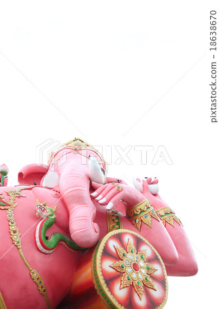Pink Statue Ganesh in temple. 18638670