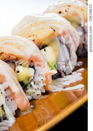Cheese samon roll, a japanese fushion food 18639623