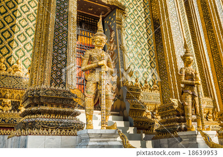 Kinnara from the famous emerald temple Bangkok, Thailand 18639953