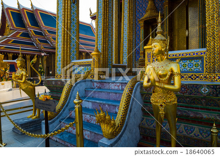 Kinnara from the famous emerald temple Bangkok, Thailand 18640065