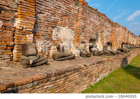 Ruins of Ayutthaya temple burned and destroyed by war Ruins of Ayutthaya temple burned and destroyed by war 18640093
