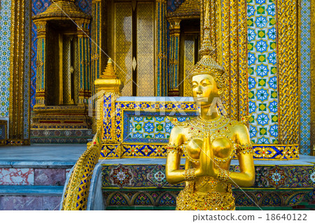 Kinnara from the famous emerald temple Bangkok, Thailand 18640122