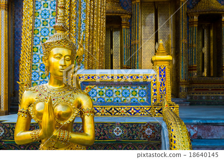 Kinnara from the famous emerald temple Bangkok, Thailand 18640145