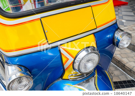 Close up on tuk tuk from Bangkok, Thailad Close up on tuk tuk from Bangkok, Thailad 18640147