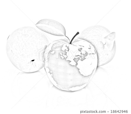 Apple earth and apples 18642946