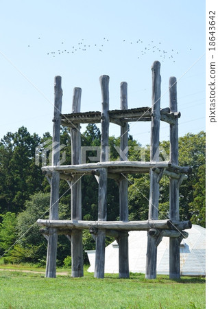 Large drilling pillar building (Mikami Maruyama ruins / Aomori prefecture Aomori shi, Sansui Maruyama Maruyama) 18643642