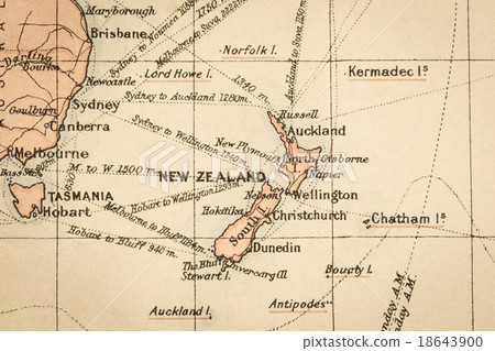 Old Map New Zealand Old Map New Zealand 18643900